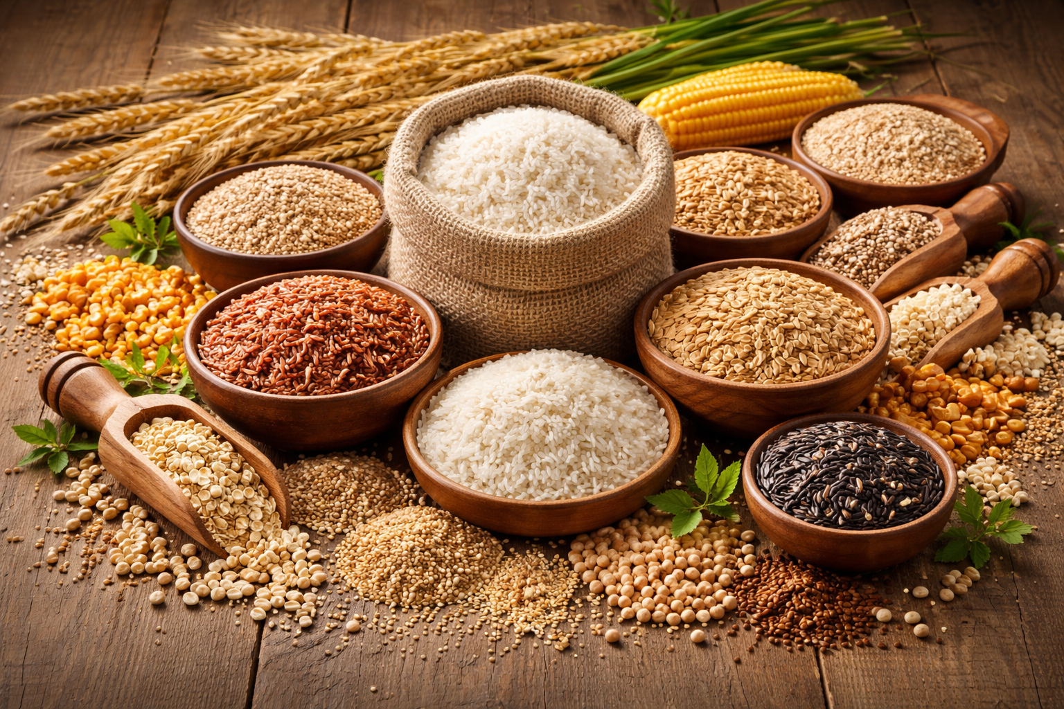 豪振食品行店內五穀雜糧與白米實景